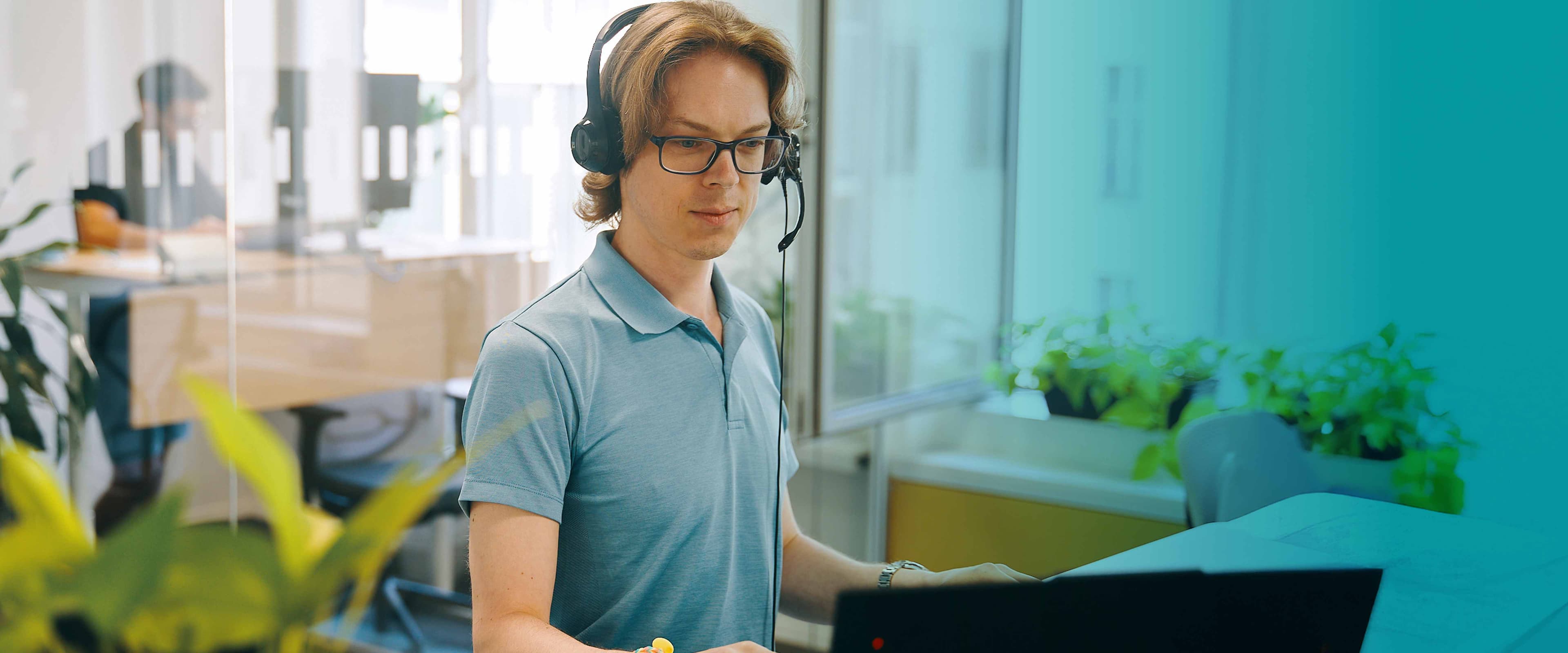 Customer service representative ready to help