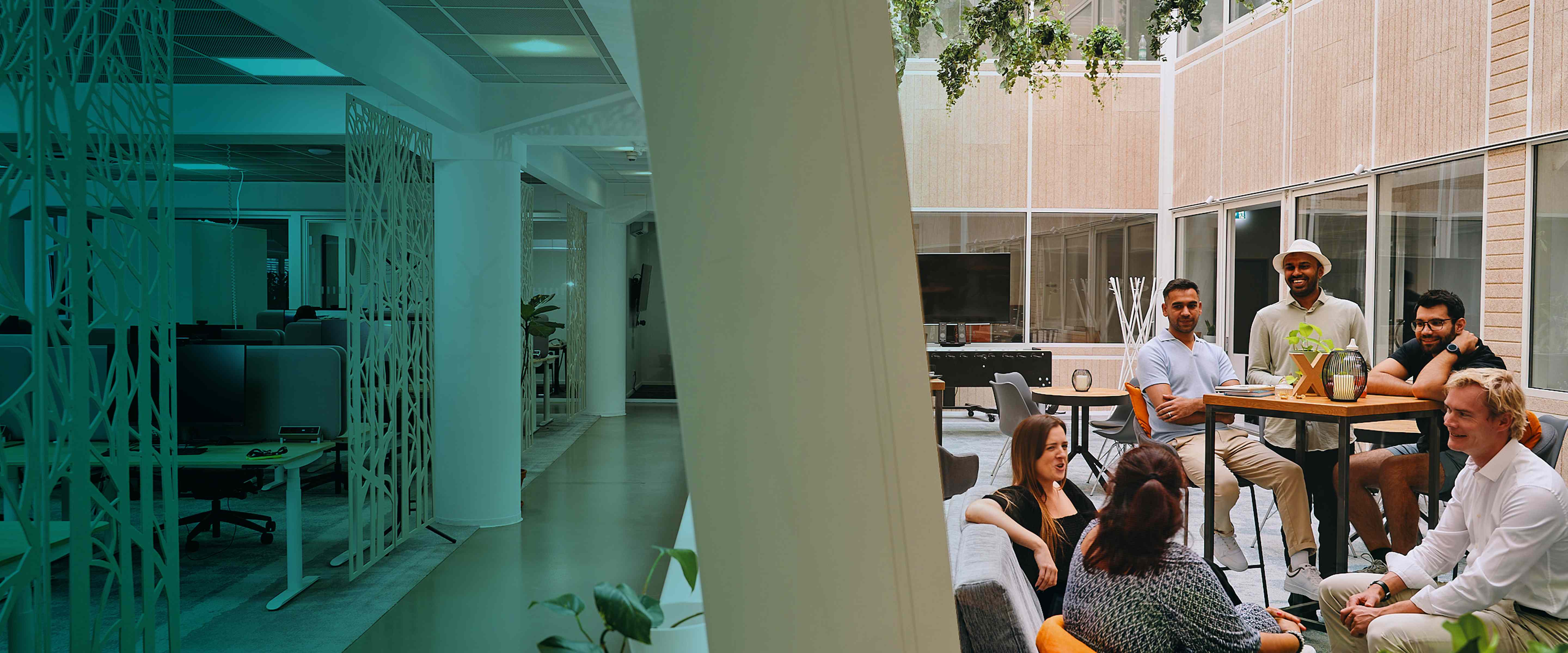 Modern office collaboration space